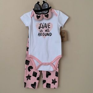 Baby Girls Onesie Set with Shoes